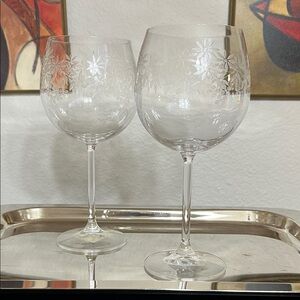Mikasa Potpourri Etched Floral Grande Wine Glass Set